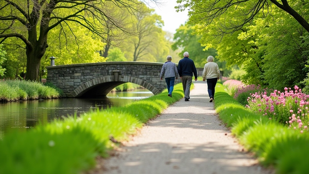 Peaceful Irish canal towpath with natural surroundings